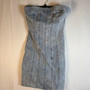 Just Quella Cotton Strapless Mini Dress Size XS Preowned